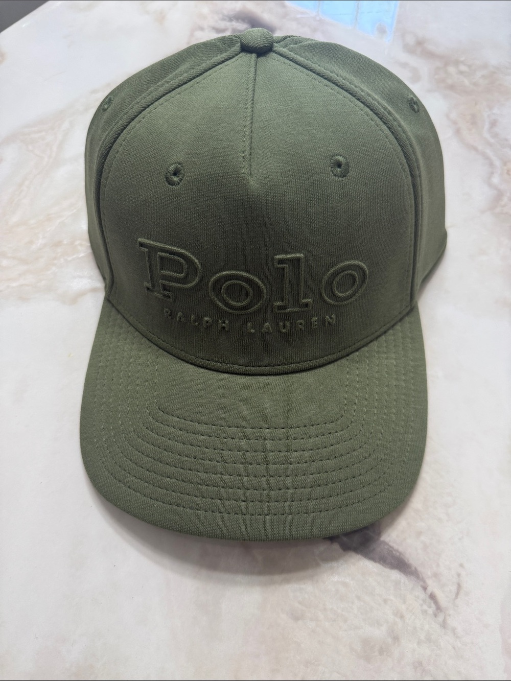 Polo by Ralph Lauren Olive Snapback Hat with Embroidered Logo (Unisex)